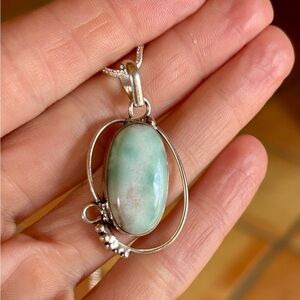 🌿 Australian Chrysoprase Pendant Necklace | 925 Sterling Silver
